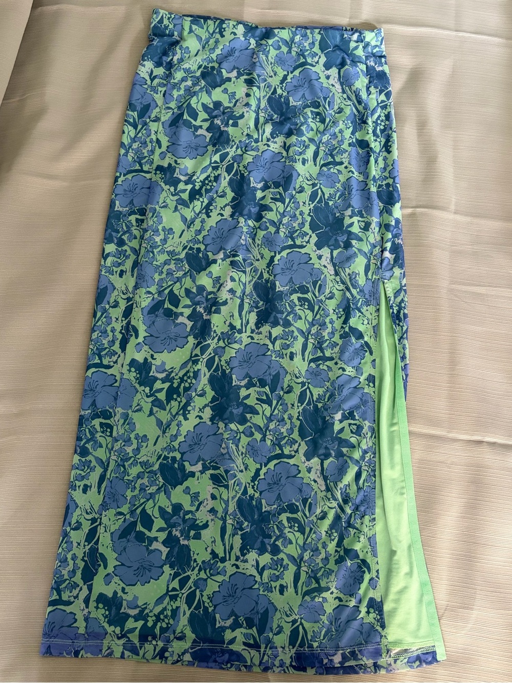 Free People Floral Swim Sarong - Blue & Light Green